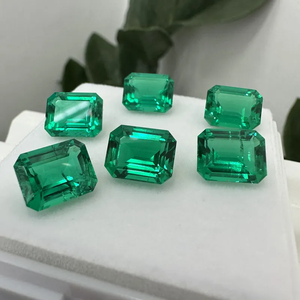 Prix des émeraudes colombiennes, émeraudes synthétiques, pierres précieuses d'émeraude cultivées en laboratoire, émeraudes vertes Muzo pour la fabrication de bijoux - Product Image 2