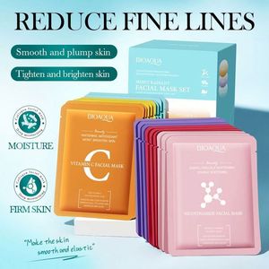 Mascarilla facial coreana <span class=keywords><strong>Bioaqua</strong></span> con ácido hialurónico y vitamina C, set de 30 mascarillas faciales hidratantes e iluminadoras, venta al por mayor. - Product Image 2