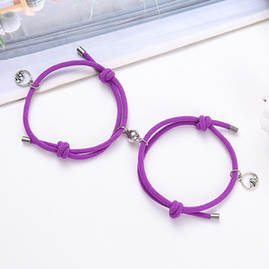 Pulsera de Mejores Amigos, Pulsera Magnética para Parejas, Pulsera de Amor a Distancia <span class=keywords><strong>con</strong></span> Cuentas y Letras para Parejas - Product Image 5