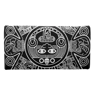 Long Wallet 2023 Aztec Warrior Mexican 3D All Over Printed Custom Handbag Long Wallet For Women Fashionable Card Holder Wallet