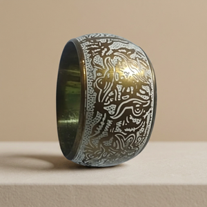 Anillos para Servilletas Hechos a Mano en Latón con Diseño Clásico Grabado, Decoración de Mesa Redonda de Metal Ecológica para Fiestas - Product Image 1
