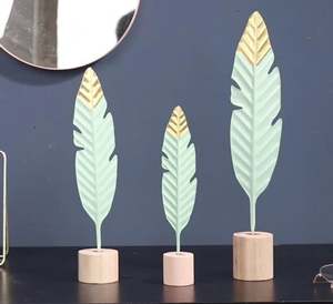 Nórdico creativo hierro pluma dormitorio Metal decoración muebles sala de estar decoración regalo muebles - Product Image 1