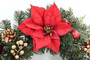 Ventes chaudes, couronne de Noël personnalisée pour la décoration murale de la maison, couronne de Noël à suspendre en extérieur, couronne de Noël DIY - Product Image 3