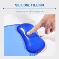 Tapis de bureau transparent en silicone pour souris de jeu, repose-poignet transparent de couleur unie personnalisé, tapis de souris personnalisé pour le bureau et la maison