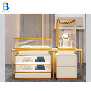 Hiện đại sang trọng nội thất phòng trưng bày thiết kế cho đồ trang sức mới Cửa hàng bán lẻ đồ trang sức mới nhất hiển thị tùy chỉnh trang trí bố trí - Product Image 1