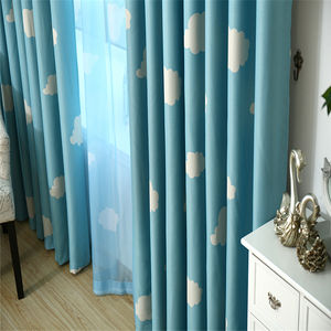 Rideaux de fenêtre occultants en Polyester, 1 pièce, accessoires de fenêtre thermique, respirants, personnalisés, avec impression de nuage frais coréen - Product Image 3