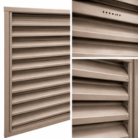 Grille de ventilation murale extérieure en aluminium, résistante aux intempéries, pour l'entrée et la sortie d'air