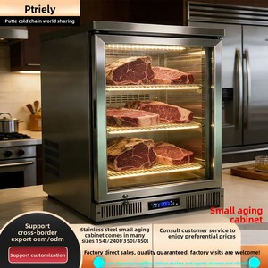 Petit <span class=keywords><strong>armoire</strong></span> de maturation pour viande de bœuf domestique, 1 porte, garantie 1 an, préservation des poissons de mer profonds, affichage vertical pour viande de qualité supérieure et steaks, séchage - Product Image 3