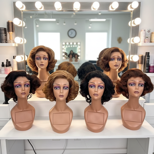 Peluca de Cabello Humano Ondulado Vietnamita Virgen con Frente de Encaje HD 4x4 5x5, Densidad 250, de Lujo, sin Pegamento, para Mujeres Negras, Peluca con Frente de Encaje Económica - Product Image 4