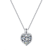Manufacture OEM ODM <strong>Best</strong> <strong>Selling</strong> Fine <strong>Jewelry</strong> Romantic Heart Shaped Moissanite Pendant 925 Silver Women Wedding Charm Necklace