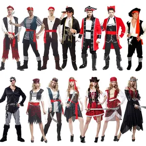 Costume de cosplay pour la journée des enfants, déguisement d'halloween et de captain, costume de pirate pour hommes et femmes