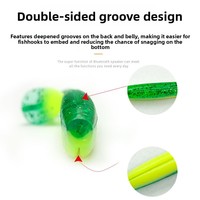 Leurre souple en PVC Luya 7/5,5 cm, appât explosif pour insectes, bicolore, queue en T, monochrome, queue enroulée, pour la pêche à la perche