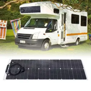 Fast Delivery Thin Film Semi Flexible Solar Panel 80W 100W 200W 300W Bendable Solar Flexible PV Panel for Motorhome