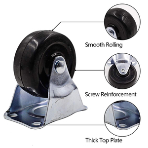 <span class=keywords><strong>Caster</strong></span> Hersteller Light Duty <span class=keywords><strong>Caster</strong></span> Wheel Schwarz Gummi rad Möbel <span class=keywords><strong>Caster</strong></span> <span class=keywords><strong>Swivel</strong></span> 360 Grad für Möbel - Product Image 6