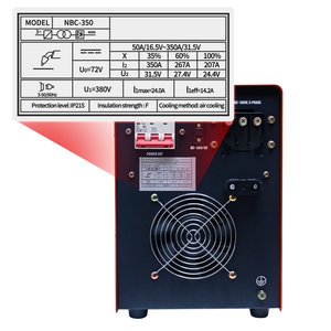 เครื่องเชื่อมลวดไฟฟ้าอุตสาหกรรมเครื่องเชื่อม350แอมป์ฟลักซ์ MMA อินเวอร์เตอร์ IGBT <span class=keywords><strong>MIG</strong></span> เครื่องเชื่อมโลหะด้วยแก๊ส - Product Image 5