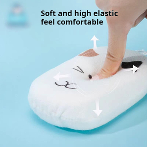 Esponja de Baño Ovalada de Estilo Moderno con Forma de Dibujos Animados, Suave y Espumosa para Limpiar al Bebé, Esponja de Baño de Algodón para Frotar la Piel del Bebé - Product Image 6