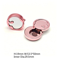 Pot de rangement personnalisé pour baume à lèvres, étanche avec porte-clés, plateau intérieur magnétique en aluminium, étui rond pour blush, pour emballage de maquillage en crème