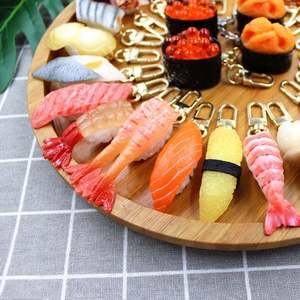Porte-clés <span class=keywords><strong>japonais</strong></span> réaliste Sushi poisson modèle alimentaire porte-clés pendentif pour femmes sac décorer charme <span class=keywords><strong>Cuisine</strong></span> résine Simulation Sushi porte-clés - Product Image 6