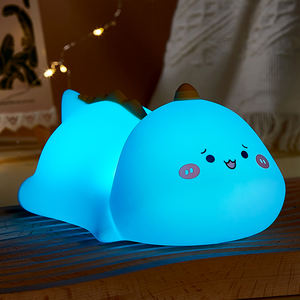 Lámpara Nocturna Infantil de Silicona con Diseño de Dinosaurio, Colorida, Tipo Grifo, LED, Portátil, para Dormitorio de Bebés - Product Image 3
