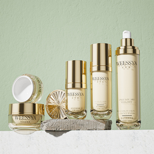 Sang Trọng Mỹ phẩm <span class=keywords><strong>Acrylic</strong></span> chai 120ml 100ml 50ml 30ml Fancy nắp vàng Vòng Lotion <span class=keywords><strong>Acrylic</strong></span> <span class=keywords><strong>Jar</strong></span> Set với bơm cho chăm sóc da gói - Product Image 3