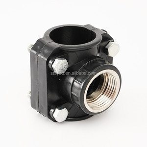 PN16 50mm-110mm Irrigation Accessories <strong>Clamp</strong> Saddle PE Saddles <strong>Clamps</strong> - Product Image 3