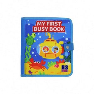 Libro Sensorial de Fieltro Montessori con Diseño de Mundo Submarino, Libro de Actividades de Tela Suave para Niños Pequeños, Tablero de Actividades de Fieltro para Habilidades Básicas - Product Image 1