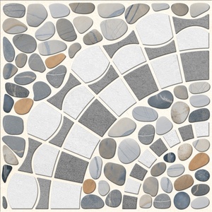 Chất Lượng Tốt 12Mm Kháng Khuẩn Hiện Đại <span class=keywords><strong>Pebble</strong></span> Thiết Kế Xe Bãi Đậu Xe 400X400Mm Nhà Để Xe Không-Trượt Ngoài Trời Lát Sứ Gạch Lát Sàn - Product Image 5