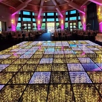 Plancher de danse LED lumineux 3D en gros, tailles 50*50cm et 60*60cm avec indice de protection IP67