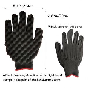 Guantes de Esponja Mágica Personalizados al por Mayor para Rizos y Ondas, Cepillo de Una Cara para Cabello Afro para Hombres Negros - Product Image 2