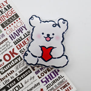 Soporte de agarre de teléfono de acrílico personalizado de fábrica Popular diseño de perro lindo enchufe de plástico Universal para teléfono móvil portátil gratis - Product Image 3