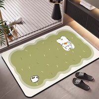 Tapis de bain en terre de diatomée HM Factory Wholesale, séchage rapide, absorbant, antidérapant, 2,5 mm, pour salle de bain