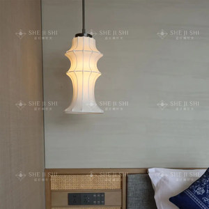 Chinese Style Pendant Light Oval Shape E27 LED White For Bedroom Study <b>Zen</b> Inspired - Product Image 3