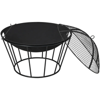 Brasero portable en acier pour le camping et le barbecue - Respectueux de l'environnement, personnalisable, revêtement en poudre noire