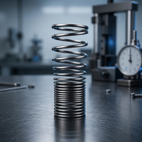 Ressort de compression à pas variable, ressort hélicoïdal à déplacement progressif, extrémités fermées, acier dur, usage industriel personnalisé