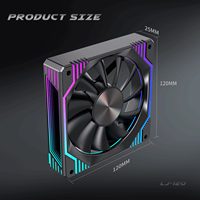 Lovingcool OEM ordinateur refroidisseur ventilateur 12v ARGB 120mm ventilateur refroidisseur CPU PC plastique ARGB ventilateurs de refroidissement pour boîtier PC