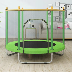 Trampolín Redondo de <span class=keywords><strong>1.4</strong></span> <span class=keywords><strong>M</strong></span> para Niños, con Marco de Acero y Red de Seguridad, para Interiores, Marca Junlin - Product Image 5
