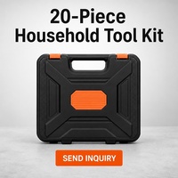 Ensemble d'outils à main pour la maison, 21 pièces, en acier au carbone, kit de réparation avec boîte à outils pour la réparation à domicile, la mécanique, l'atelier, l'entretien