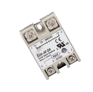 Módulo de Relé de Estado Sólido SSR-40DA para Montaje en PCB, Entrada 3-32VDC, Salida 24-380VAC, 40A, Relé SSR de CC a CA - Product Image 1
