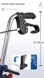 Andador Plegable de Acero Azul con Cesta para Personas Mayores, Carrito de Compras - MK MK07028, Freno en U, Capacidad de 136 kg, Certificado CE - Product Image 6