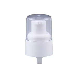 Pompa per lozione in plastica a mezza copertura testa della pompa a spinta per fondotinta cosmetico bianco