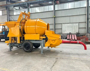 100m Delivery Pipes Diesel Concrete Pump With Concrete Mixer For Mixing Pumping Concrete/Bomba Mezcladora De Concreto