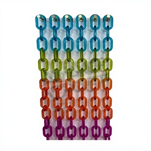 Chaîne à maillons en résine de qualité supérieure, multicolore, décoration artistique pour la maison, tendance, artisanat à la mode, technique de moulage, forme irrégulière - Product Image 5