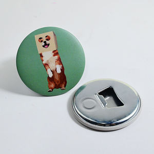 Hadiah Promosi 58mm OEM piring kaleng pembuka botol bir dengan Logo kustom tombol lencana kulkas magnet suvenir pesta - Product Image 4