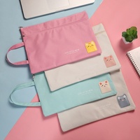 Carpeta de Archivos A4 de Doble Capa con Diseño de Dibujos Animados, Organizador de Archivos Portátil, Portafolio Creativo Impermeable, Bolsa Organizadora