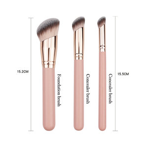 Vente chaude 2025, lot de pinceaux de maquillage personnalisés en bois synthétique de qualité professionnelle, en gros, en vrac, rose, luxe, végan, pour femmes - Product Image 4