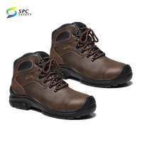 Chaussures de sécurité anti-eau entièrement en cuir anti-froid pour l'hiver chaussures de sécurité imperméables pour la construction minière chaussures de sécurité imperméables boisées marron pour hommes
