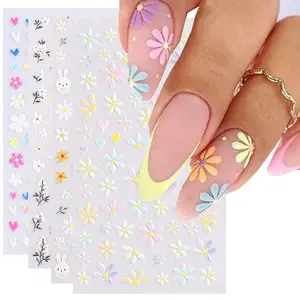 dried flowers nail decorations natural floral