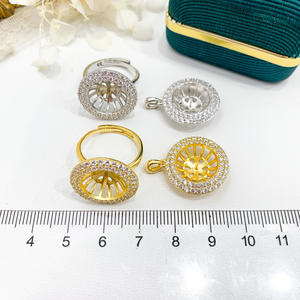 Juego de Joyería de Moda 053 con Aretes de Perlas DIY Chapados en Oro de 14K, Tecnología Importada, Oro Fundido con 10-13 Yuanes - Product Image 3