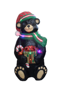 Oso Negro Navideño con Luces LED - Product Image 2