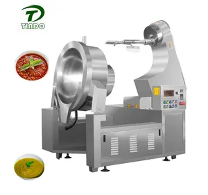 Planetary Mixing Industrial Cooking Pot Machine Auto Induction Jacket Kettle Tilting Cooking Mixer for Pepper Chili Sauce